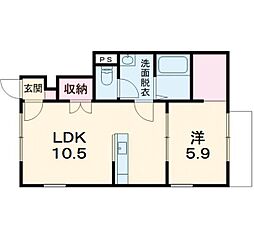 FRESCO 1LDKの間取図画像