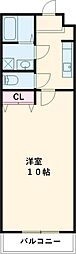 Feliz羽倉崎 1Kの間取図画像