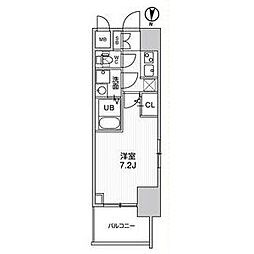 ラドゥセール本郷 1Kの間取図画像