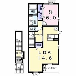 サピーカーサJYS 1LDKの間取図画像