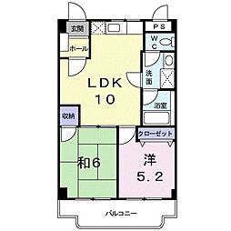 シュガーヒルズ 2LDKの間取図画像