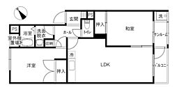 ジュエリア 2LDKの間取図画像