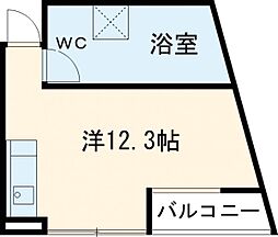 BAUWERK(バウベルク) 2階ワンルームの間取り