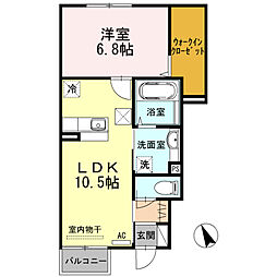アーバンレジデンスA 1LDKの間取図画像