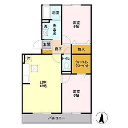 間取図画像 2LDK