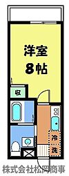 フラッティ智恵光院 1Kの間取図画像