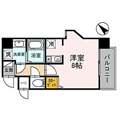 ONLYONE小花2 ワンルームの間取図画像