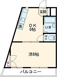 Rigaku 1DKの間取図画像