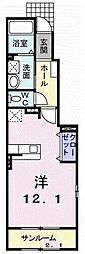 グレイスワン ワンルームの間取図画像