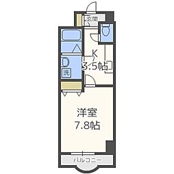 ルミエール八尾駅前 1Kの間取図画像