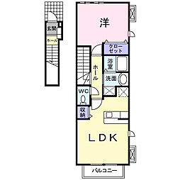 プレリーメゾンOG1 1LDKの間取図画像