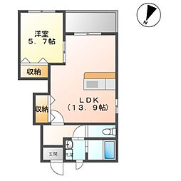 アヴァンティ2 1LDKの間取図画像