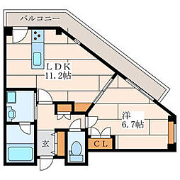 エタニティ金沢文庫 1LDKの間取図画像