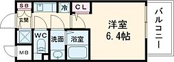 S-RESIDENCE神戸元町 1Kの間取図画像