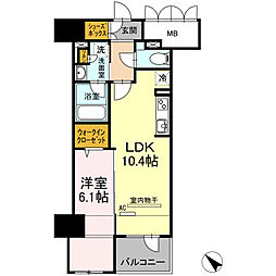 CENTRALCOARTU 1LDKの間取図画像