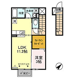 キララ 1LDKの間取図画像