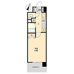 RESIDIA榴ヶ岡公園 1Kの間取図画像