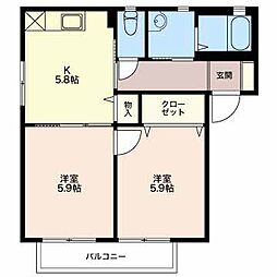 アルチェ4 2Kの間取図画像