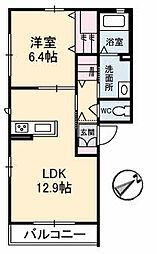 フェリーチェM 1LDKの間取図画像