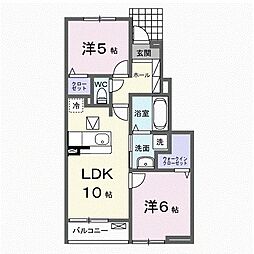 CrestGarden 2LDKの間取図画像