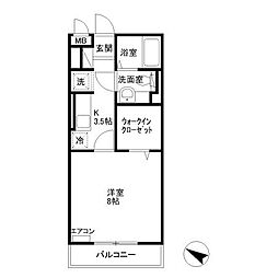 ROTEROSE 1Kの間取図画像