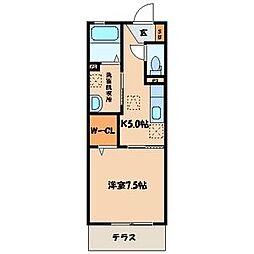 クラヴィエ西宮市 1Kの間取図画像