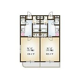 大行院丁スクエア 4階1Kの間取り