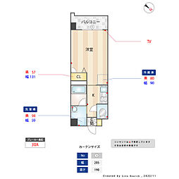 エムティースクエア吉塚駅前 1Kの間取図画像