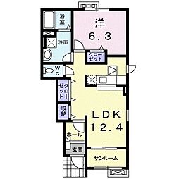 ファインフォレストネオ 1LDKの間取図画像