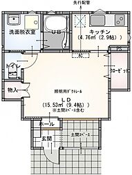 s.a.box寺家C ワンルームの間取図画像