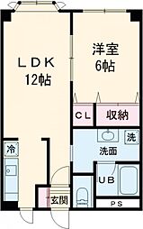 ハイツラポート 1LDKの間取図画像