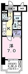 スカイガーデンタワー 1Kの間取図画像