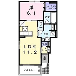 メゾン・ド・グラース 1LDKの間取図画像
