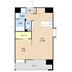 GLC水前寺 1LDKの間取図画像