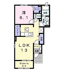 グローヴ3 1LDKの間取図画像