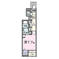シャルマン・花みずき IV 1Kの間取図画像