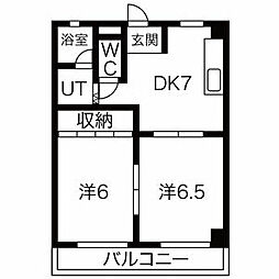 CASAKK1 2DKの間取図画像