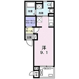 アルドーレ ワンルームの間取図画像