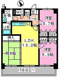 カサグランデ筑紫 3LDKの間取図画像