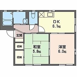 サン・プリマベーラ 2DKの間取図画像