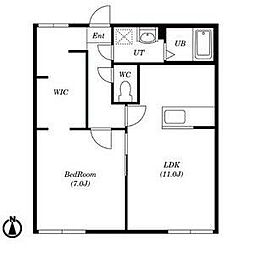 Sha Maison Hygge I 1階1LDKの間取り
