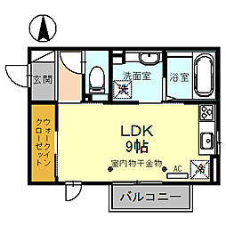 サージュ ワンルームの間取図画像