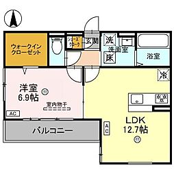 porte bonheur 1LDKの間取図画像