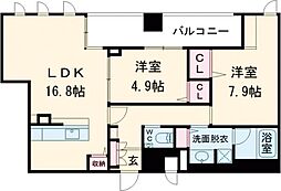ラヴィーナ奈良 2LDKの間取図画像