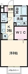 グリーンハイツ西之町 1Kの間取図画像