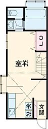 スワローヒルズE ワンルームの間取図画像