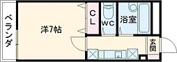エコハイツ東加古川 1Kの間取図画像