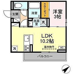 （仮称）ディアライズ清瀬町 1階1LDKの間取り