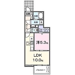 入間郡毛呂山町岩井西3丁目アパート 1LDKの間取図画像