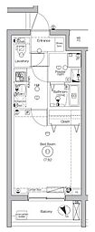 dips成増 1Kの間取図画像